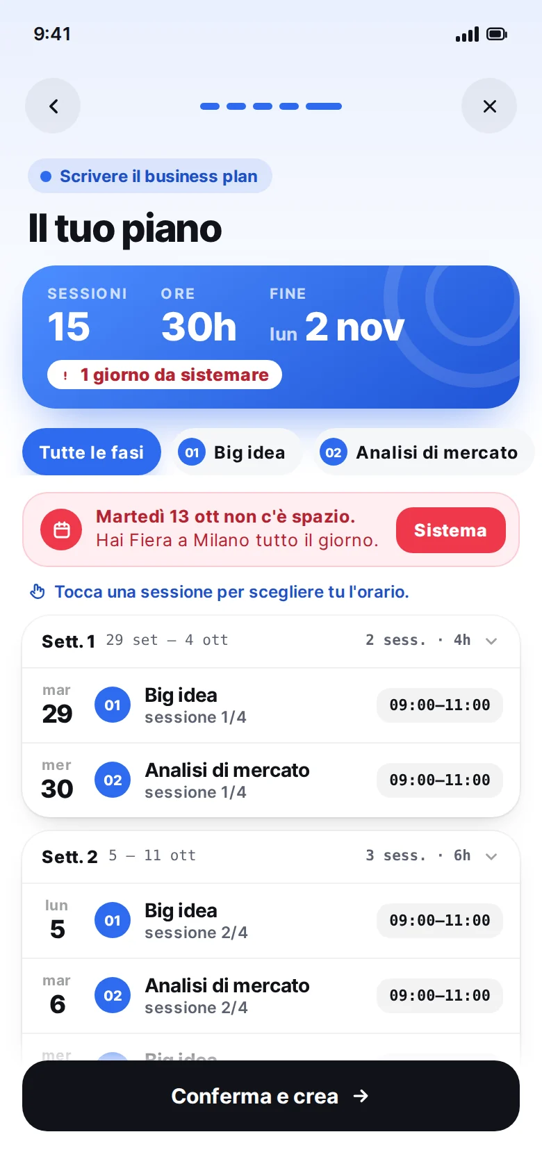 Il tuo piano